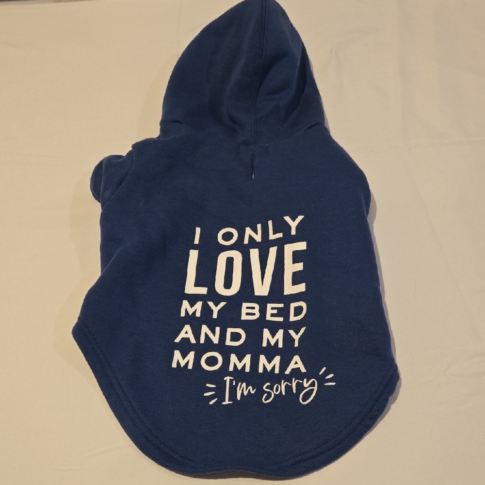 Blue Dog Hoodie with Fun Print - Picture 2 of 6